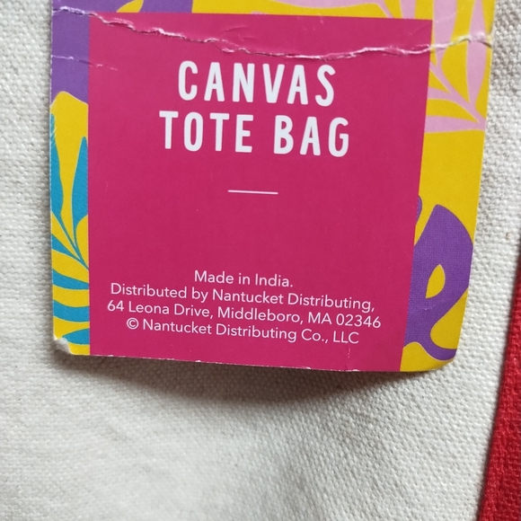 Nantucket Canvas Embroidered L Nautical Handbag Bag Tote - Picture 5 of 7